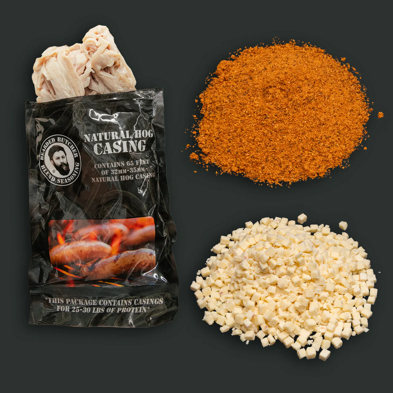 Bearded Butcher Cajun Bratwurst DIY Kit w/ Natural Hog Casings