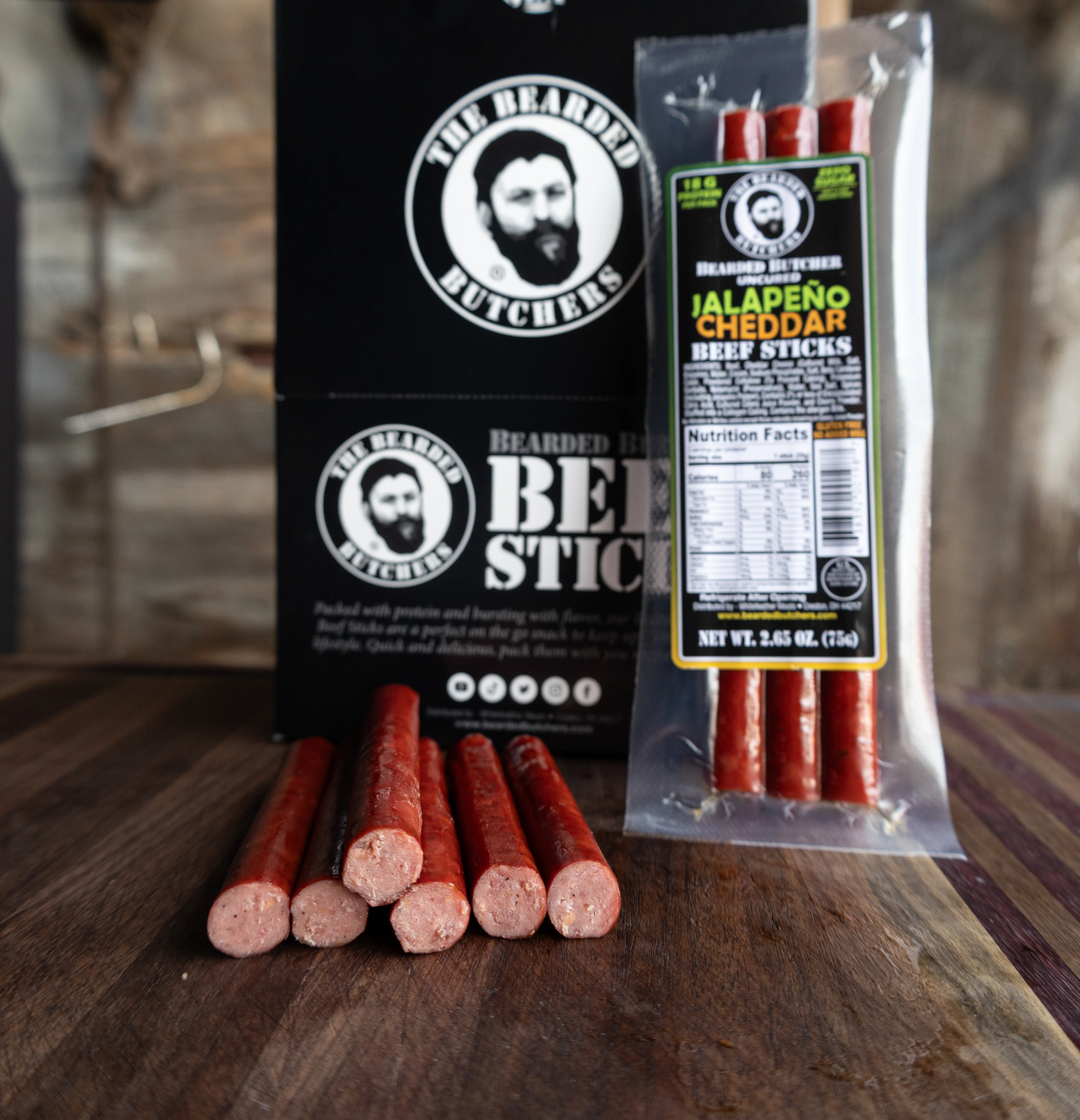 Bearded Butcher Jalapeno Cheddar Beef Sticks 2.65oz - Image 7