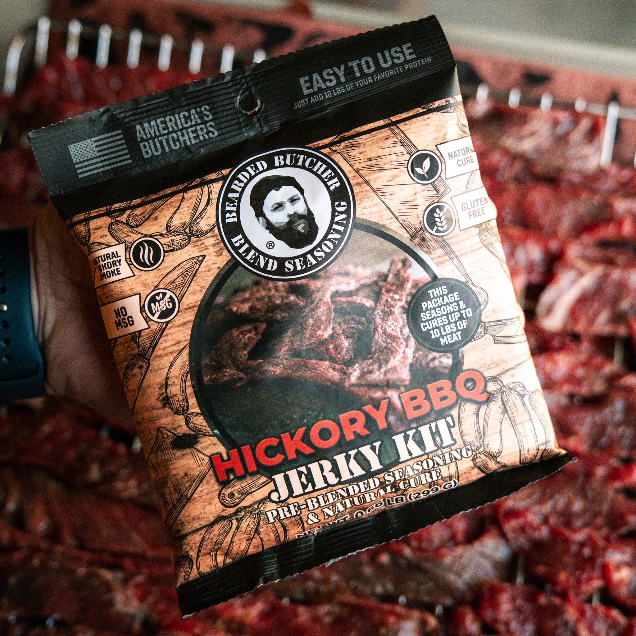 Hickory BBQ Jerky Seasoning & Natural Cure Kit for 10 lbs - Image 4