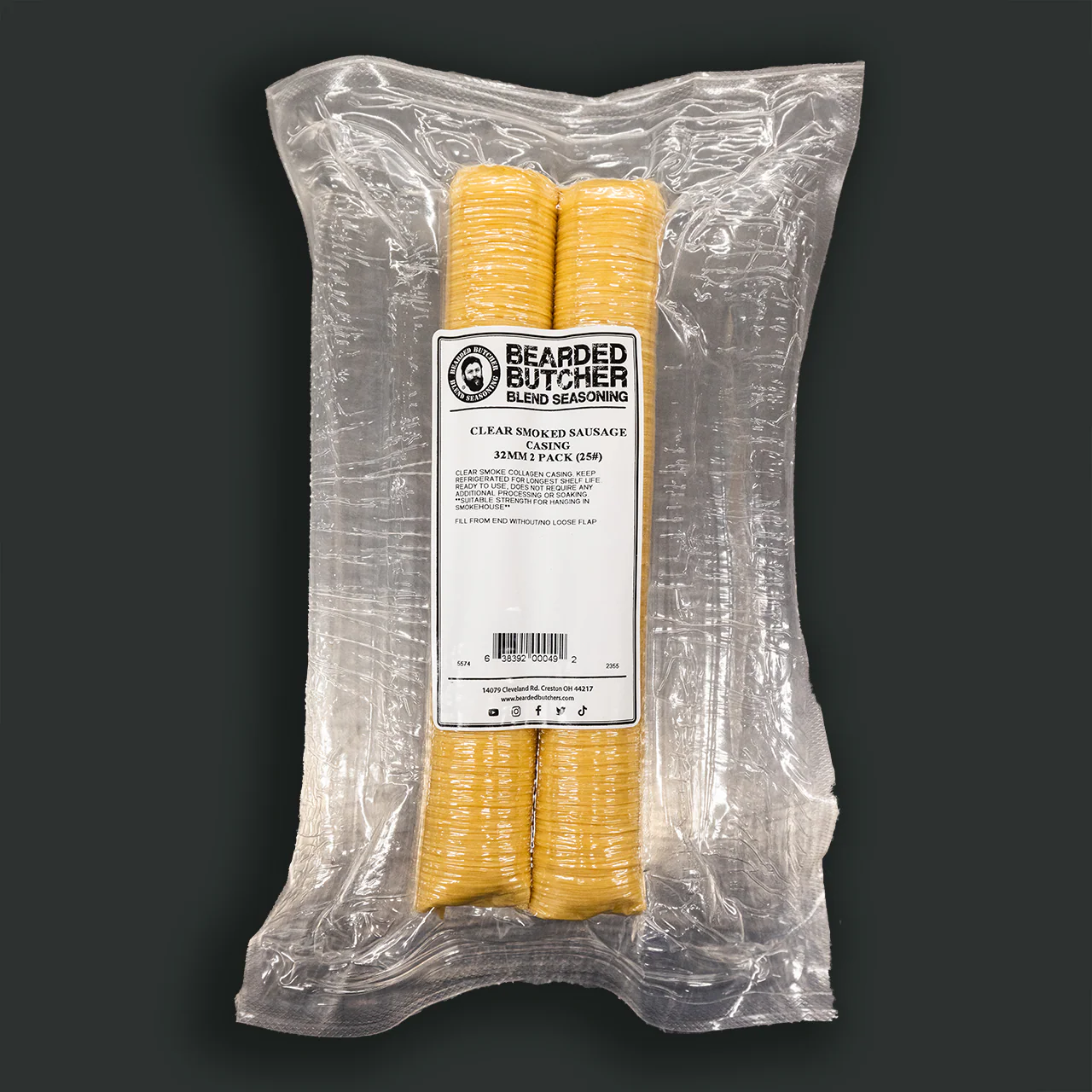 32mm Clear Smoked Sausage Casing  2 Pack - Image 2