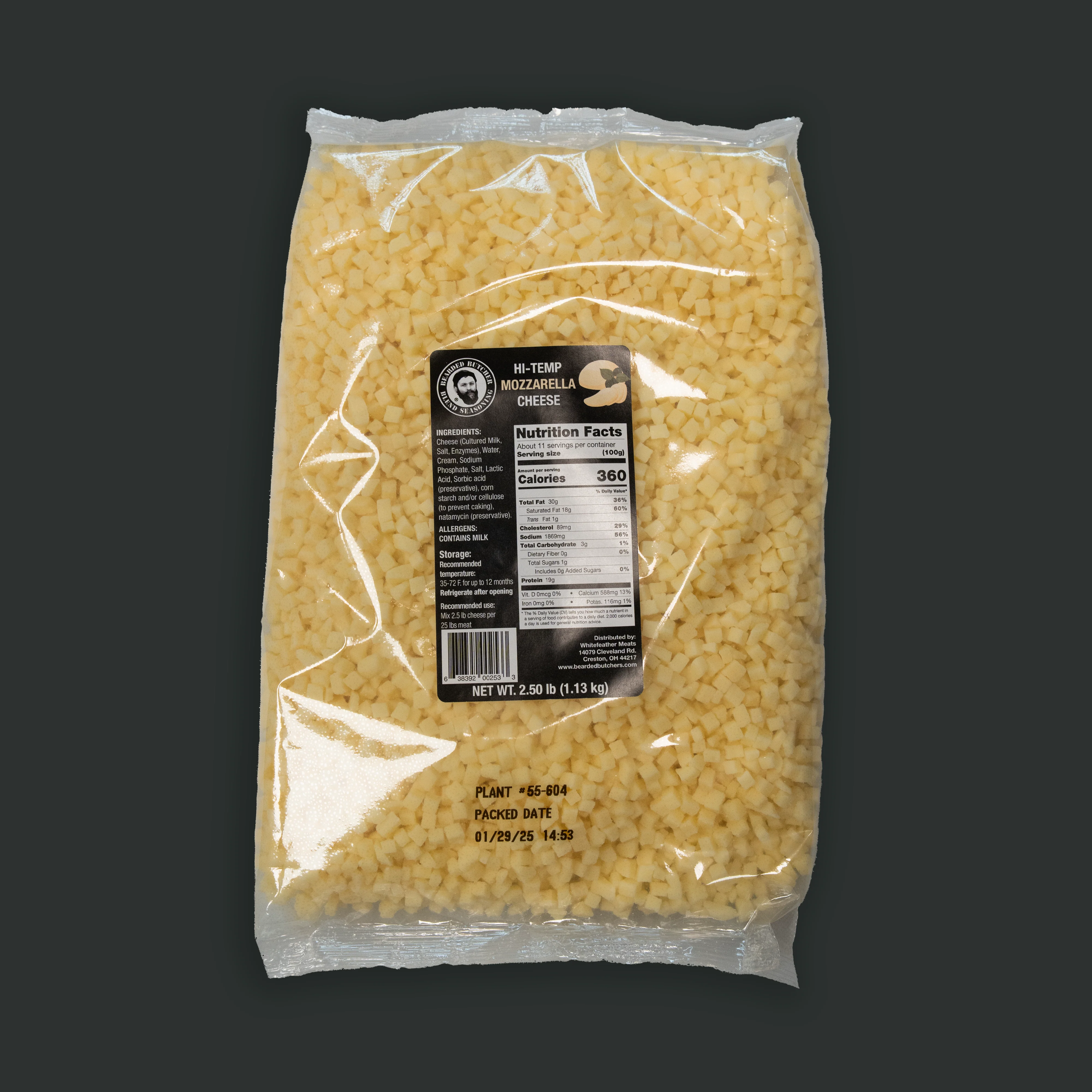 High Temperature Mozzarella Cheese 2.5lb - Image 3
