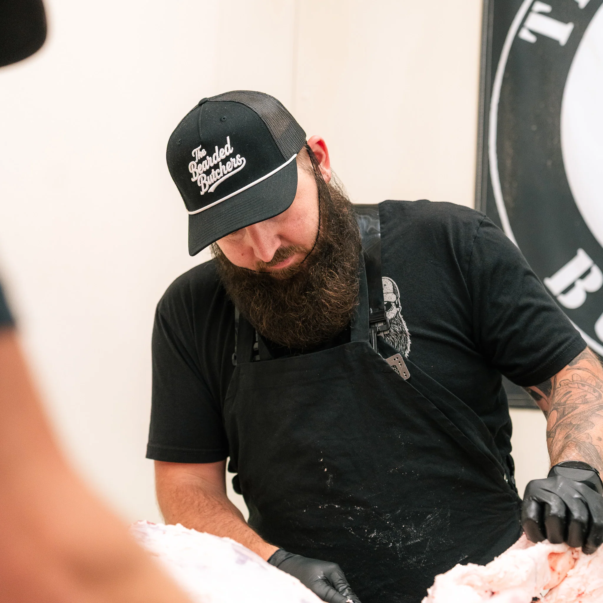 The Bearded Butchers Script Snap-Back Hat - Richardson 112 - Image 2